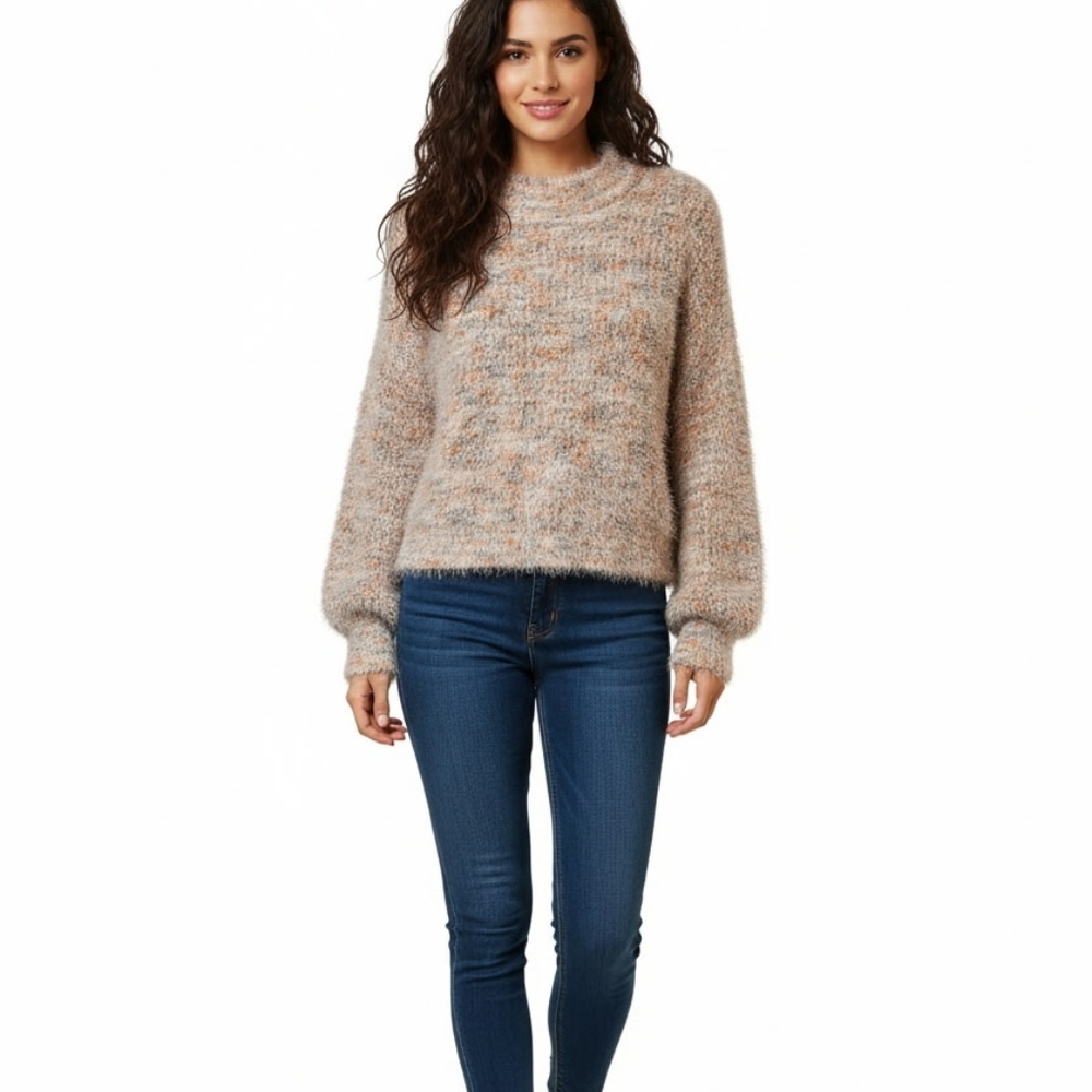 Chic Fuzzy Sweater in Soft Pastels